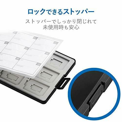 ELECOM memory card case SD case plastic SD18 sheet + microSD18 CMC-SDCPP36BK NEW_5