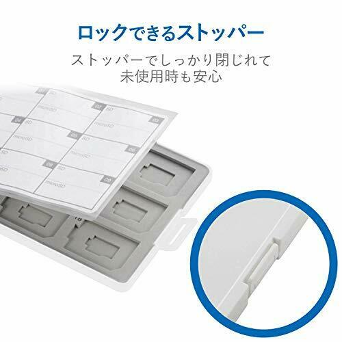 ELECOM memory card case SD case plastic SD18 sheet + microSD18 Holds White  NEW_6