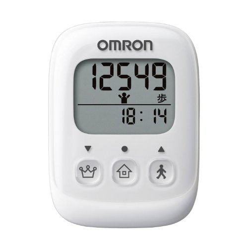 OMRON Pedometer White HJ-325-W With Drop Prevention Strap & Clip Battery Powered_1