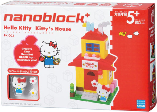 Kawada Nanoblock plus Sanrio Hello Kitty Hello Kitty house PK-003 3 pieces NEW_1