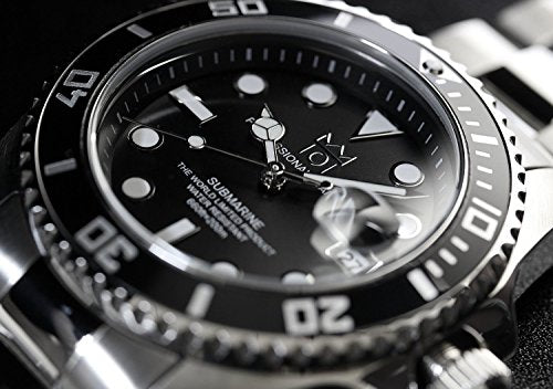 [HYAKUICHI 101] Divers watch date display 200 m waterproof black men NEW_6