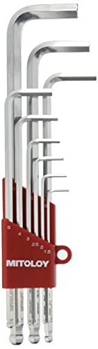 MITOLOY HBL900 Long Ball-Point Hex Wrench 1.5-10mm Set of 9 Pcs with Holder NEW_1