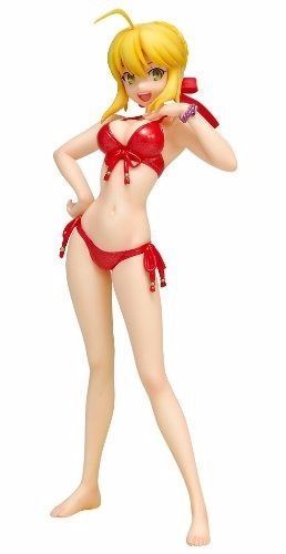 WAVE BEACH QUEENS Fate/Extra Saber Red Edition 1/10 Scale Figure NEW from Japan_1