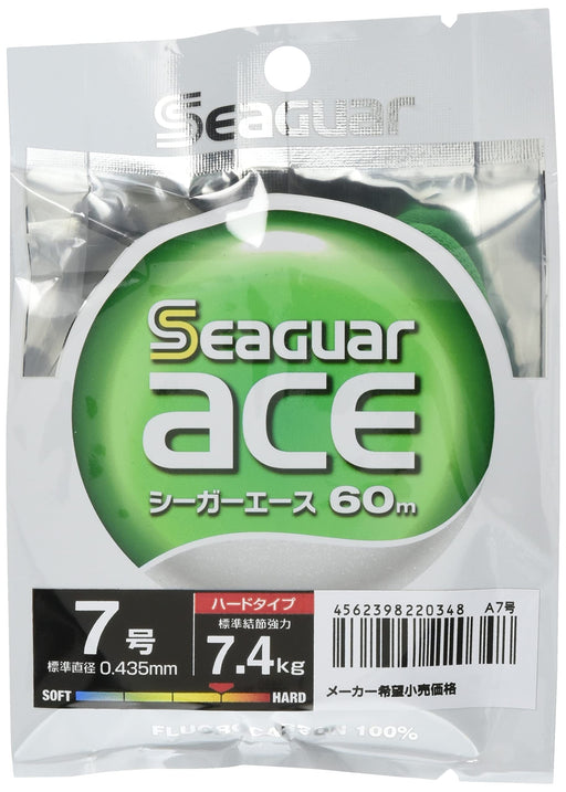 KUREHA Seaguar Ace Fluorocarbon Line Leader 60m #4 4.9kg 10.8lb Clear ‎NA604 NEW_1