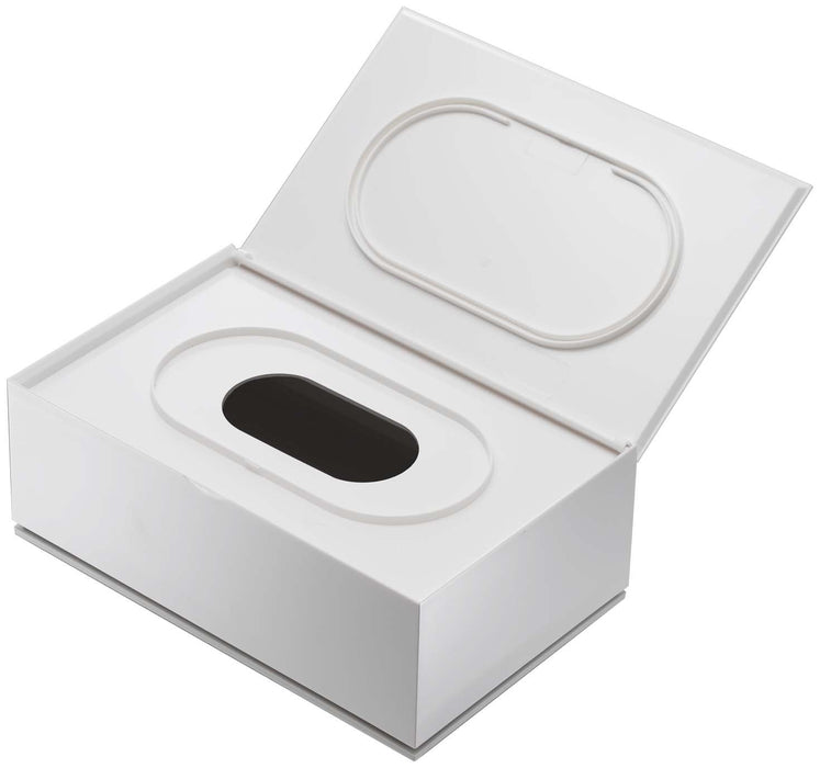 Yamazaki wet tissue case veil white 7862 16Lx6Wx10Hcm Simple Stylish ABS NEW_2
