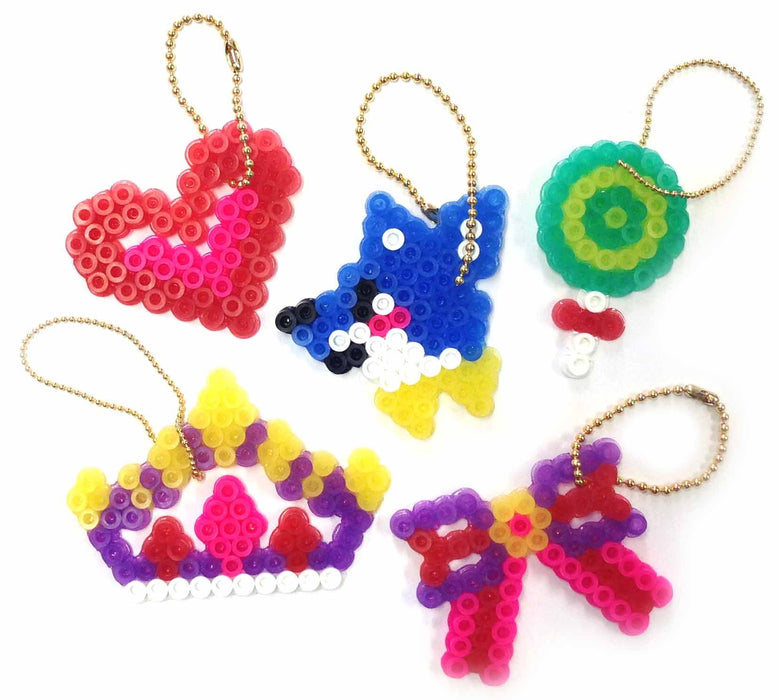 Kawada Perler beads glitter beads charm set 80-54613 Iron-on Beads Keychain NEW_3