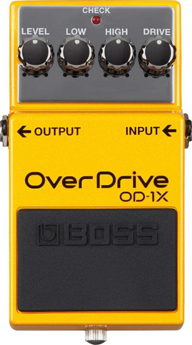 Boss OD-1X OverDrive Guitar Effects Pedal Yellow Modern overdrive sound NEW_1