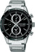 Seiko SPIRIT SBPY119 Elegant Men's Watch CHRONOGRAPH Black Silver StainlessSteel_1