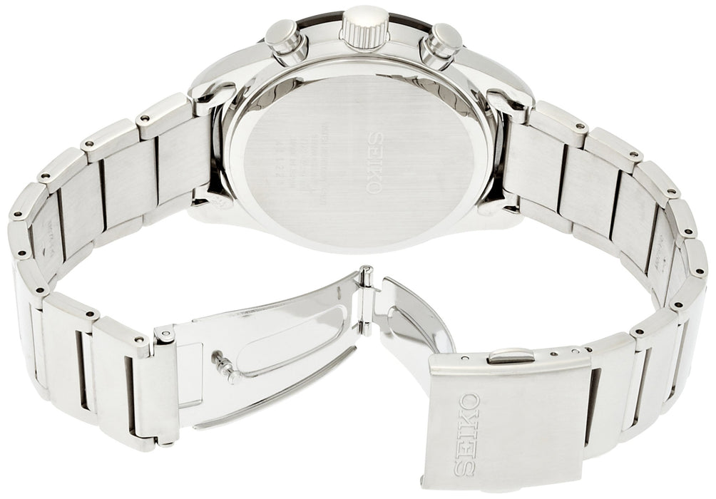 Seiko SPIRIT SBPY119 Elegant Men's Watch CHRONOGRAPH Black Silver StainlessSteel_2