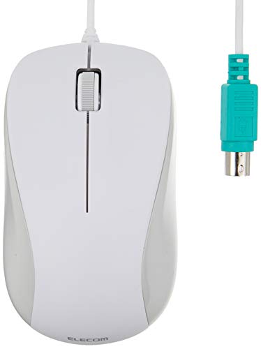 Optical mouse Elecom PS2 white 3 buttons ROHS Directive compliance NEW_1