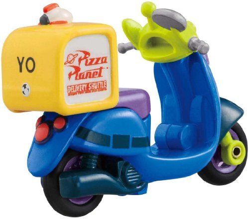 TAKARA TOMY TOMICA DISNEY MOTORS DM-02 PIZZA PLANET ALIEN MINI MOTORBIKE NEW F/S_2