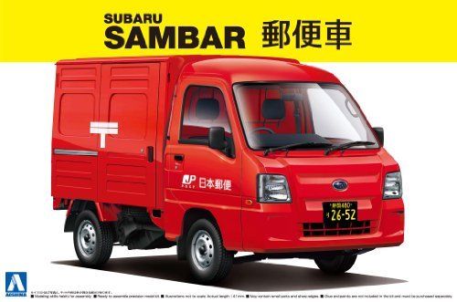 Aoshima The Best Car GT SUBARU '12 Sambar Post Car Plastic Model Kit from Japan_1