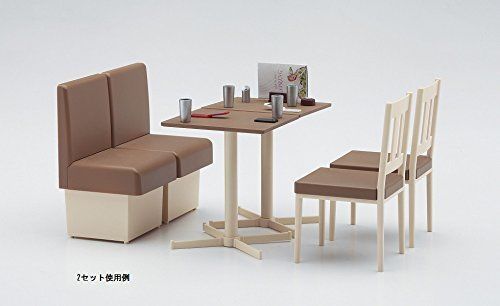 Hasegawa 1/12 Family Restaurant Table & Chair Model Kit NEW from Japan_4