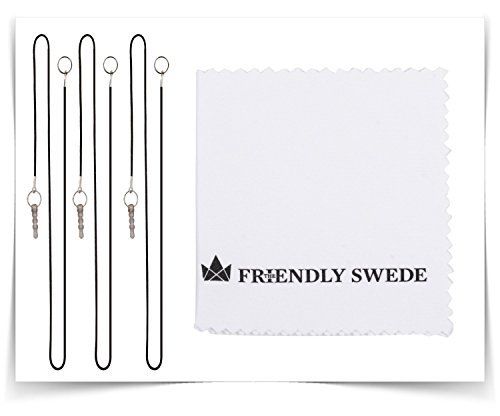 The Friendly Swede Touch Pen with Microfiber Cleaning Cloth Blue Black White NEW_4