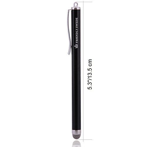 The Friendly Swede Touch Pen with Microfiber Cleaning Cloth Blue Black White NEW_6