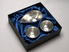 NOUSAKU Sake Cup x 2 Sake pitcher x 1 set Silver 100% Tin Handmade by craftsmen_2