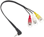 ALPINE AUX Conversion Video Input Cable KCE-250IV 0.3m Black Cable Audio NEW_1