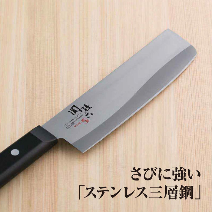 Kai Seki Magoroku Nakiri kitchen knife 165mm Moegi AE-2904 Stainless Steel NEW_3
