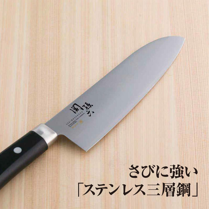 KAI Seki magoroku AKANE Santoku Kitchen knife 165mm AE-2905 Stainless Steel NEW_3