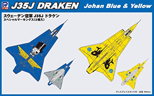 Pit-Road Skywave SN-16 J-35J Draken Johan Blue & Yellow 1/144 Scale kit NEW_1