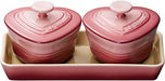 Le Creuset Miniature Ramekin D'Amour 2set Heart Rose Quartz Tray Heat resistant_1