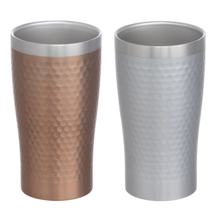 Maebata Pair Metal Thermo Tumbler Bronze & Silver 340ml 29827 Stainless Steel_1