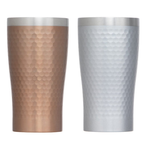 Maebata Pair Metal Thermo Tumbler Bronze & Silver 340ml 29827 Stainless Steel_2