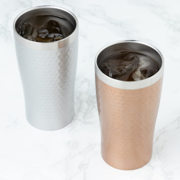 Maebata Pair Metal Thermo Tumbler Bronze & Silver 340ml 29827 Stainless Steel_4
