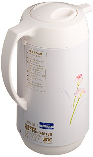 ZOJIRUSHI AG-KD10 Glass Thermos 1.0L Elegance Flower Silver Hot / Cold NEW_2