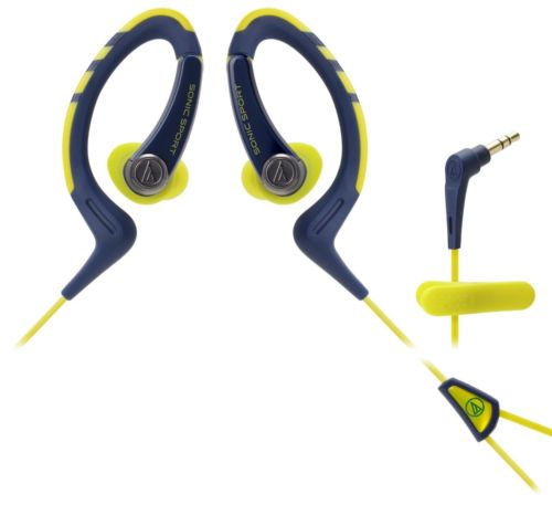 audio-technica ATH-SPORT1 NY In-Ear Headphones Navy Yellow_1
