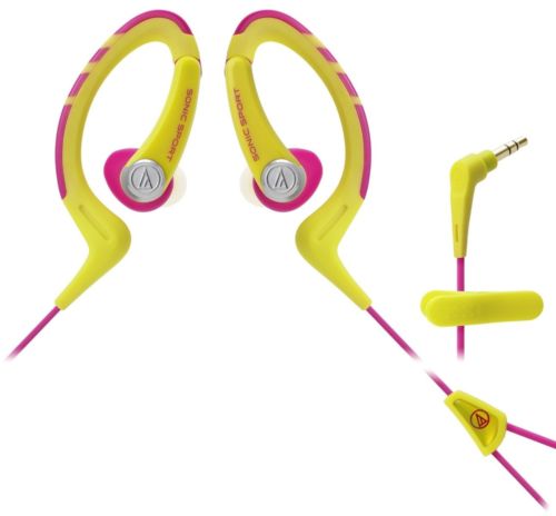 audio-technica ATH-SPORT1 YP In-Ear Headphones Yellow Pink_1