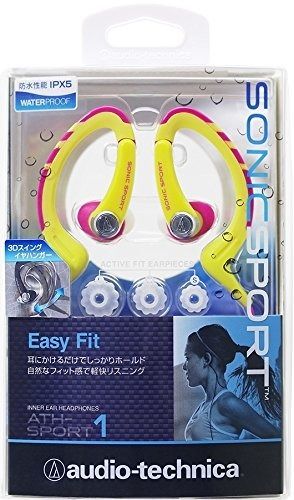 audio-technica ATH-SPORT1 YP In-Ear Headphones Yellow Pink_2