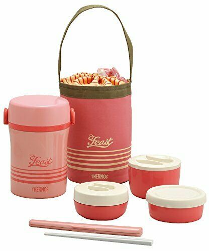 THERMOS JBC-801 CP Steel Lunch Tote Coral Pink NEW from Japan_1