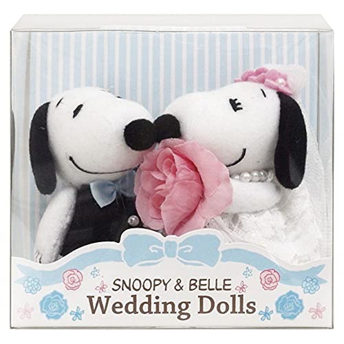 SNOOPY & BELLE Wedding Dolls Plush 3.15 inch (8cm) Yoshitoku Polyester 182562_2