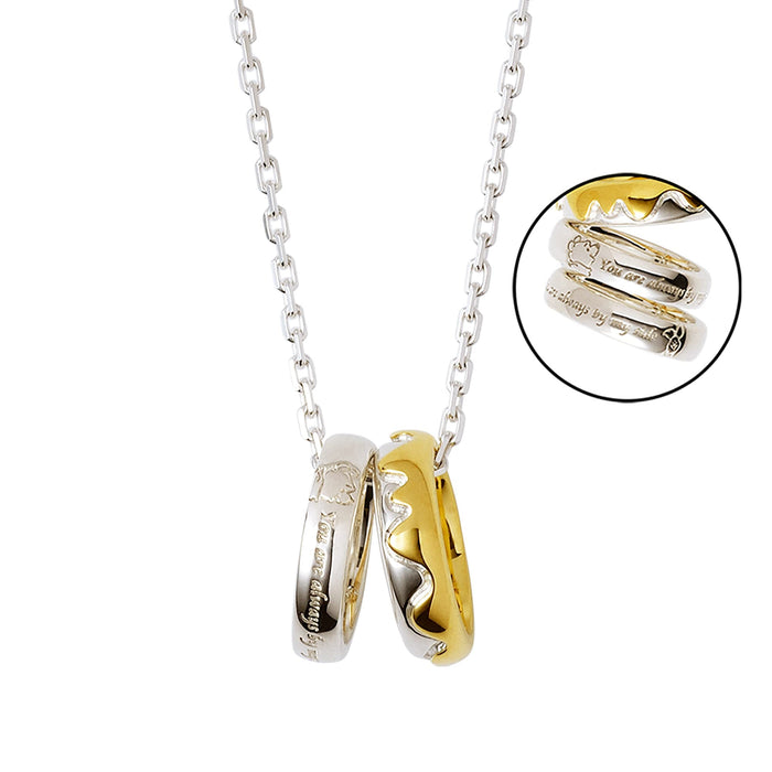 THE KISS Disney Winnie the Pooh necklace Pooh & Piglet DI-SN704-40 40cm Silver_3