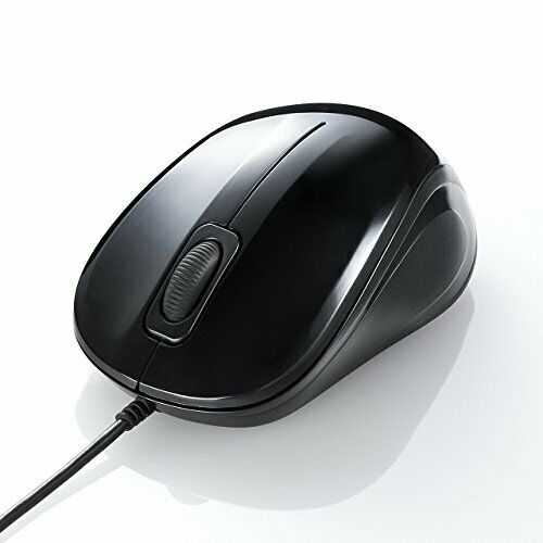 Sanwa MA-BL9BK wired mouse blue LED silent black NEW from Japan_4