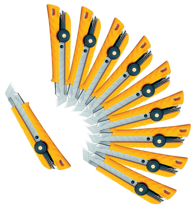 OLFA Lefty L-type left-handed large cutter 163B 10 pieces Metal Blade Yellow NEW_1