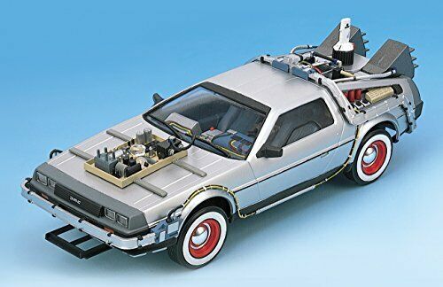 Aoshima 1/24 Back to the Future De Lorean Part III & Railroad Model Kit NEW_3