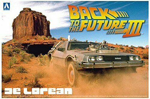 Aoshima 1/24 Back to the Future De Lorean Part III & Railroad Model Kit NEW_4