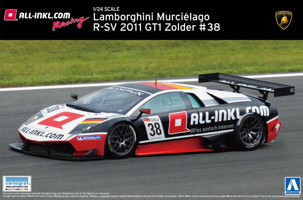 AOSHIMA 1/24 Super Car Series No.16 Lamborghini Murcielago R-SV 2011 GT1 Zolder_1