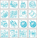 ENSKY Yokai Watch stamp Set 2 16 patterns of stamps, stamp pad and Stamp Paper_2