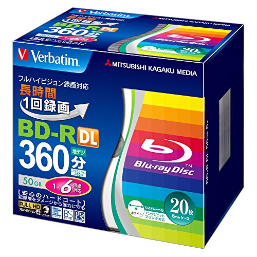 Verbatim Bluray Disc 50GB BD-R 20disc Dual Layer 6x Speed Printable Spindle NEW_1