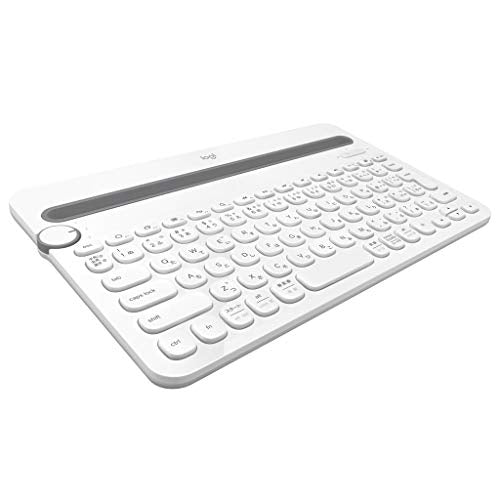 LOGICOOL Bluetooth Multi-Device Keyboard ‎K480WH White for Android iOS Round Key_1
