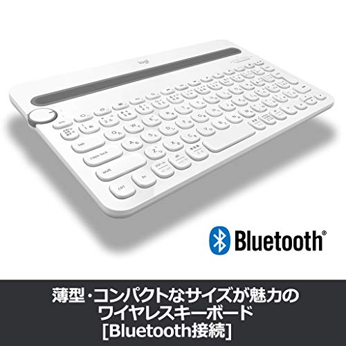 LOGICOOL Bluetooth Multi-Device Keyboard ‎K480WH White for Android iOS Round Key_2