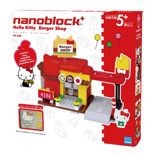 Kawada Nano-block plus Sanrio Hello Kitty Burger Shop 195 pieces ‎PK-008 NEW_1