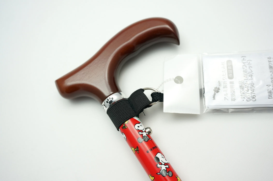 Makitech Folding cane Snoopy Walking Stick Red Proper height 143-167cm 067456-14_4