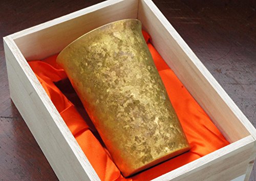 Titanium Twin Tumbler Cup Kiln 300cc Gold HORIE Made in Japan Niigata Tsubame_3