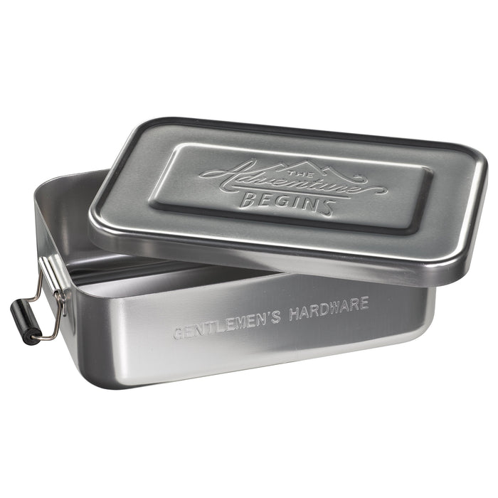 GENTLEMEN'S HARDWARE LUNCH BOX ALUMINUM SILVER 5912009SI 900ml AGEN026 NEW_2