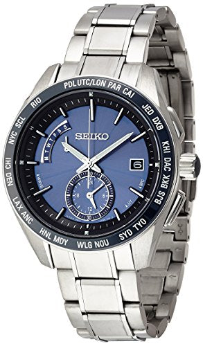 SEIKO BRIGHTZ SAGA177 Solar Radio Men's Watch Made in Japan Titanium Silver NEW_1