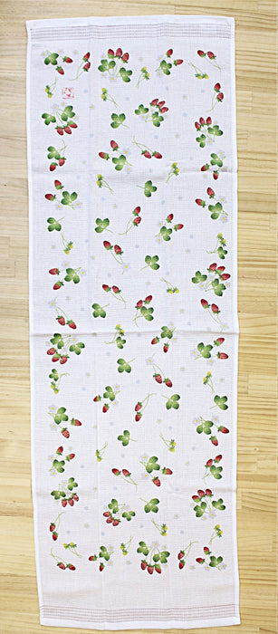 Kontex Imabari Towel Strawberry Face Towel 33x100cm Cotton Made in JAPAN NEW_6